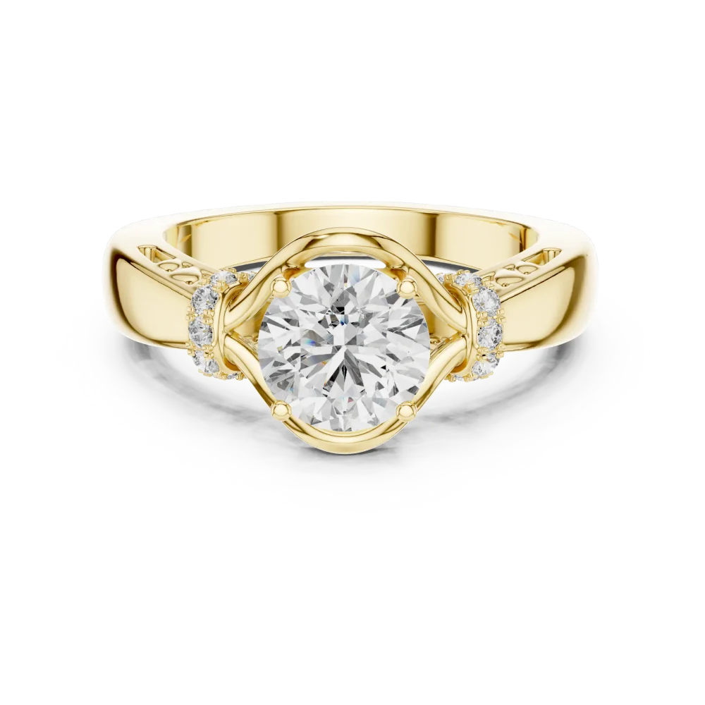 Ethereal Luminary Round Brilliant Split-Shank Solitaire Ring - Image 2