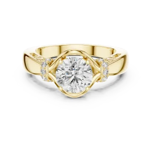Ethereal Luminary Round Brilliant Split-Shank Solitaire Ring - Image 2