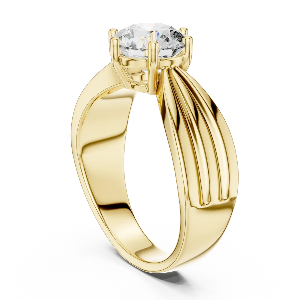 Luminary Round Brilliant Arch-Frame Solitaire Ring - Image 3