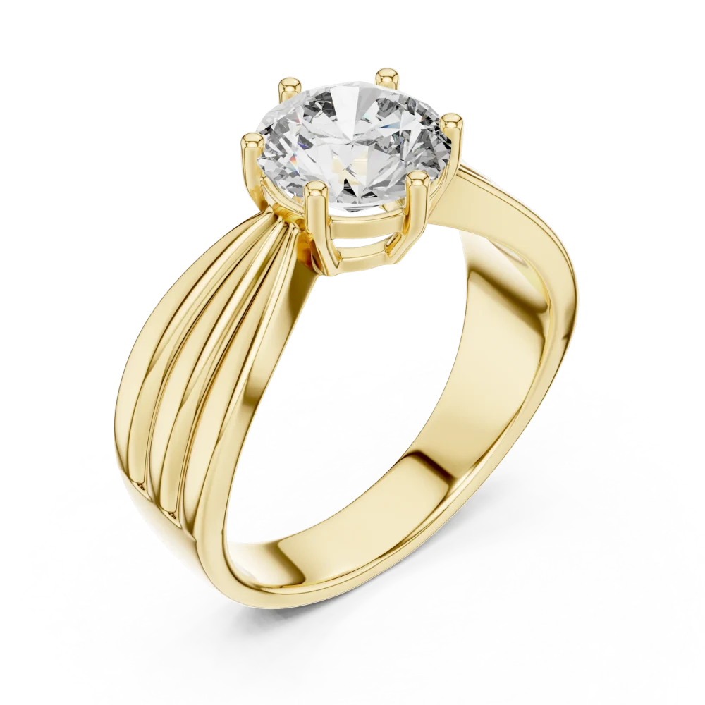 Discover the Luminary Solitaire Ring, featuring a radiant DIAMEUR diamond set in a modern architectural frame. Elevate your collection today.
