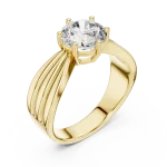 Luminary Round Brilliant Arch-Frame Solitaire Ring