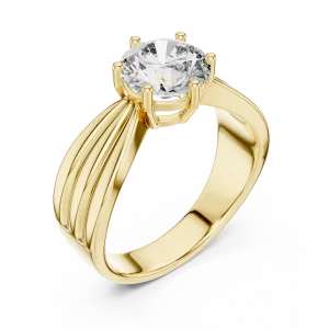 Luminary Round Brilliant Arch-Frame Solitaire Ring