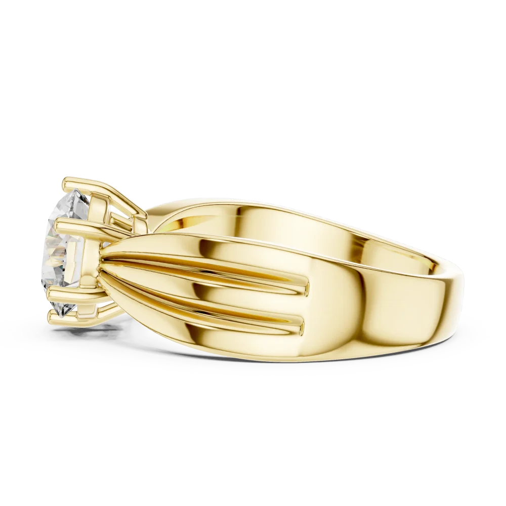 Luminary Round Brilliant Arch-Frame Solitaire Ring - Image 4