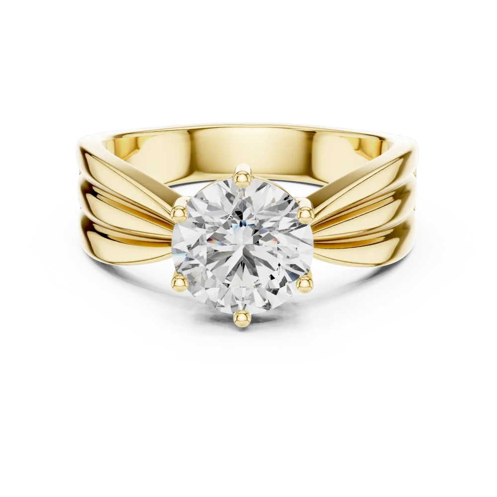 Luminary Round Brilliant Arch-Frame Solitaire Ring - Image 2