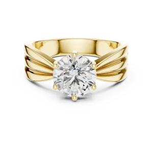 Luminary Round Brilliant Arch-Frame Solitaire Ring - Image 2