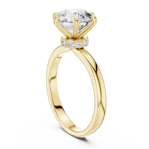 Luminary Round Brilliant Cut Hidden Halo Solitaire Ring - Image 3