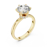 Luminary Round Brilliant Cut Hidden Halo Solitaire Ring