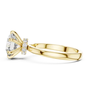 Luminary Round Brilliant Cut Hidden Halo Solitaire Ring - Image 4