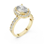 Ethereal Oval Cut Luminary Halo Solitaire Ring