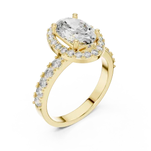 Ethereal Oval Cut Luminary Halo Solitaire Ring