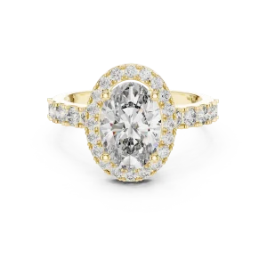 Ethereal Oval Cut Luminary Halo Solitaire Ring - Image 2
