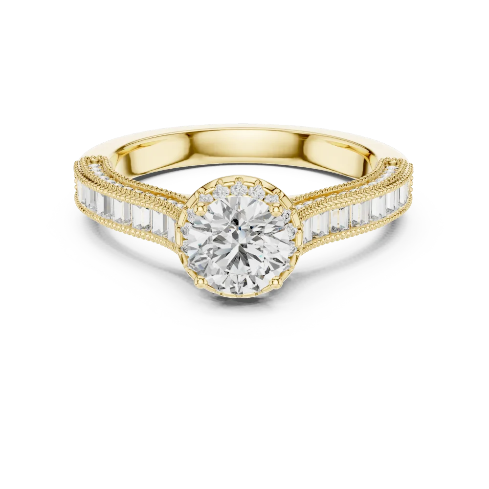 Radiant Luminary Round Brilliant Channel-Set Solitaire Ring - Image 2