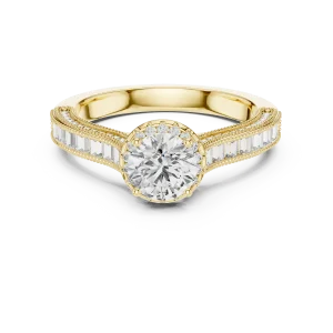 Radiant Luminary Round Brilliant Channel-Set Solitaire Ring - Image 2