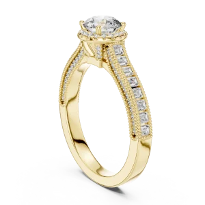 Radiant Luminary Round Brilliant Channel-Set Solitaire Ring - Image 3