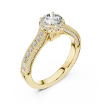 Radiant Luminary Round Brilliant Channel-Set Solitaire Ring