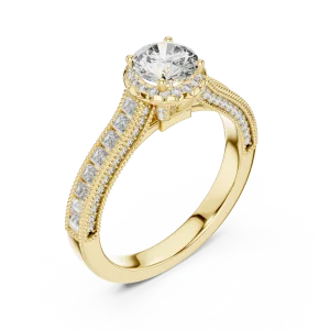 Radiant Luminary Round Brilliant Channel-Set Solitaire Ring