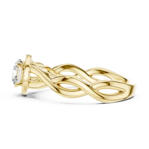 Infinite Radiant Round Cut Pavé Halo Solitaire Ring - Image 4