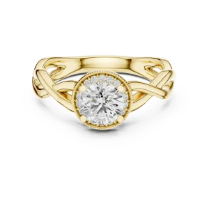 Infinite Radiant Round Cut Pavé Halo Solitaire Ring - Image 2