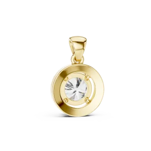 Luminary Round Brilliant Halo Solitaire Pendant - Image 3