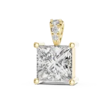 Luminary Princess Cut Diamond Architectural Solitaire Pendant