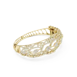 Luminary Marquise and Round Pavé-Set Architectural Bangle