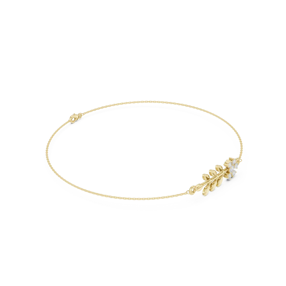Adorn your wrist with the organic elegance of our botanical diamond bracelet. Crafted with radiant DIAMEUR stones, discover this modern classic today.