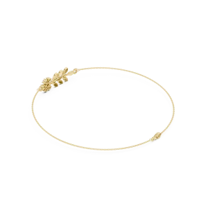 Luminary Round Brilliant Botanical Chain Bracelet - Image 3
