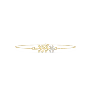 Luminary Round Brilliant Botanical Chain Bracelet - Image 2