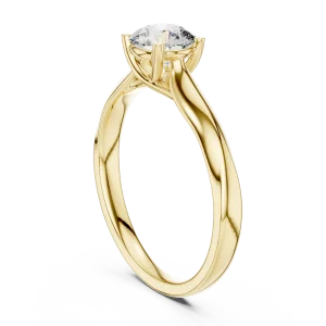 Essence Round Brilliant Cut Solitaire Modern Classic Ring - Image 3