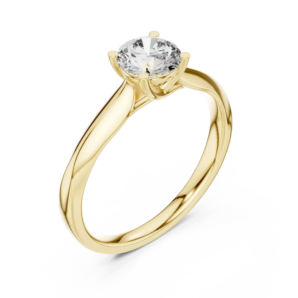 Experience timeless elegance with our round solitaire ring. Handcrafted with a brilliant DIAMEUR diamond, discover the perfect modern classic. Shop now.