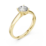 Essence Round Brilliant Cut Solitaire Modern Classic Ring