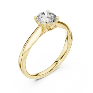 Essence Round Brilliant Cut Solitaire Modern Classic Ring