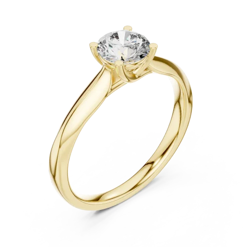 Essence Round Brilliant Cut Solitaire Modern Classic Ring