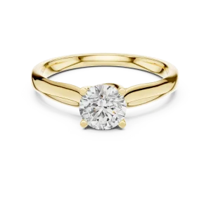 Essence Round Brilliant Cut Solitaire Modern Classic Ring - Image 2