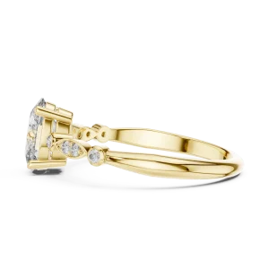 Ethereal Oval Cut Marquise-Accented Solitaire Ring - Image 4