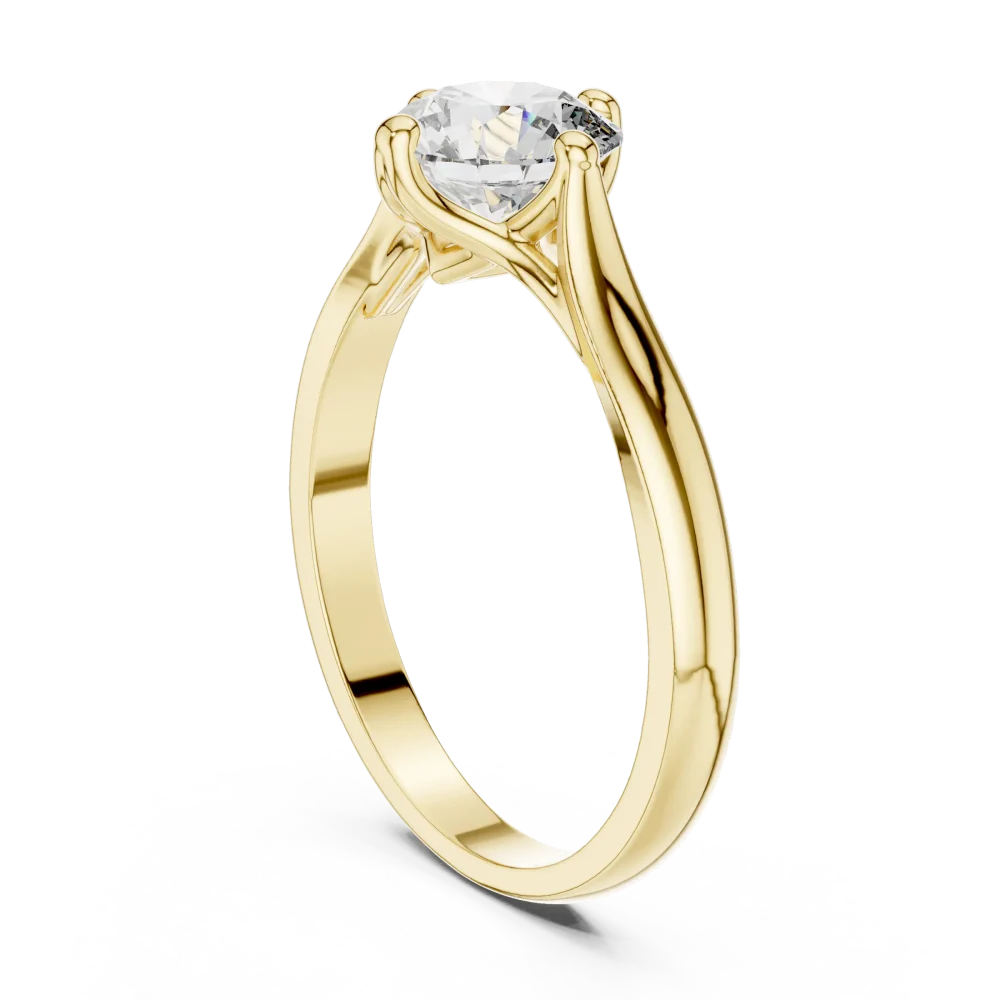 Essence Round Brilliant Cut Modern Solitaire Ring - Image 3