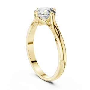Essence Round Brilliant Cut Modern Solitaire Ring - Image 3