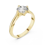 Essence Round Brilliant Cut Modern Solitaire Ring
