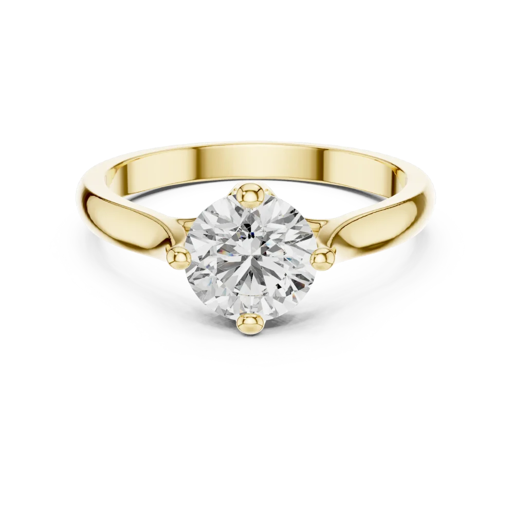 Essence Round Brilliant Cut Modern Solitaire Ring - Image 2