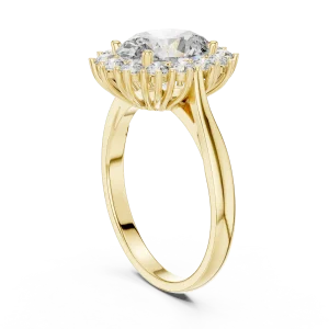 Ethereal Oval Cut Luminary Halo Solitaire Ring - Image 3