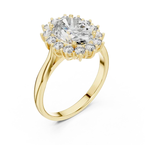 Ethereal Oval Cut Luminary Halo Solitaire Ring