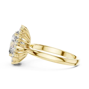 Ethereal Oval Cut Luminary Halo Solitaire Ring - Image 4
