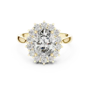 Ethereal Oval Cut Luminary Halo Solitaire Ring - Image 2