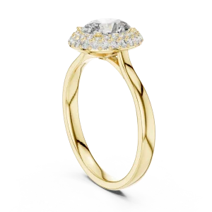 Ethereal Oval Cut Double Halo Solitaire Ring - Image 3