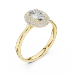 Ethereal Oval Cut Double Halo Solitaire Ring