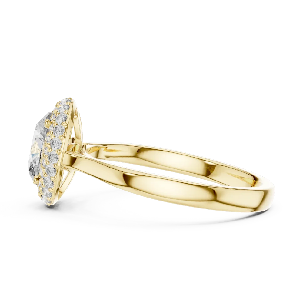 Ethereal Oval Cut Double Halo Solitaire Ring - Image 4