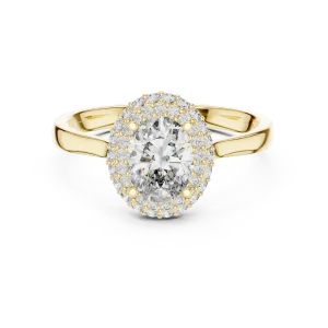 Ethereal Oval Cut Double Halo Solitaire Ring - Image 2