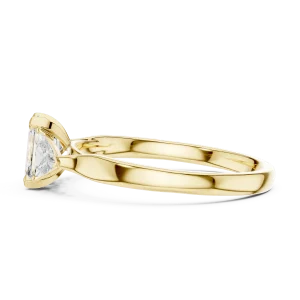 Luminary Emerald and Trillion Three Stone Solitaire Ring - Image 4