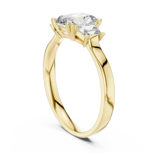 Symmetry Radiant and Baguette Three-Stone Statement Ring - Image 3