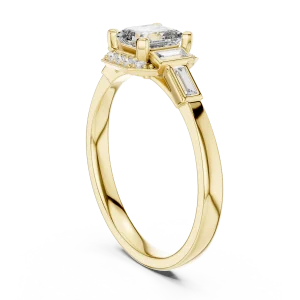 Luminary Radiant Cut Architectural Three-Stone Solitaire Ring - Image 3